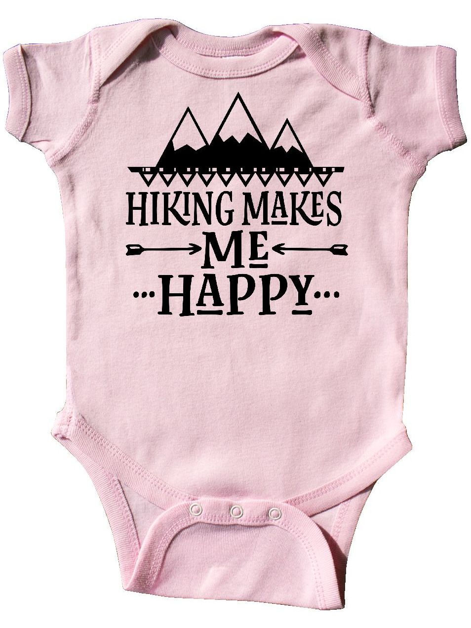 inktastic Hiking Makes Me Happy Mountain Hiker Long Sleeve Creeper