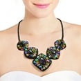 thumbnail image 3 of Multicolor Medley MOP Oval Labradorite Cotton Rope Necklace, 3 of 3