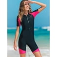 thumbnail image 2 of Charmo Combinaison Shorty pour Femmes à Fermeture Éclair Frontale une Pièce avec Rembourrage pour Surf et Plongée, 2 of 6