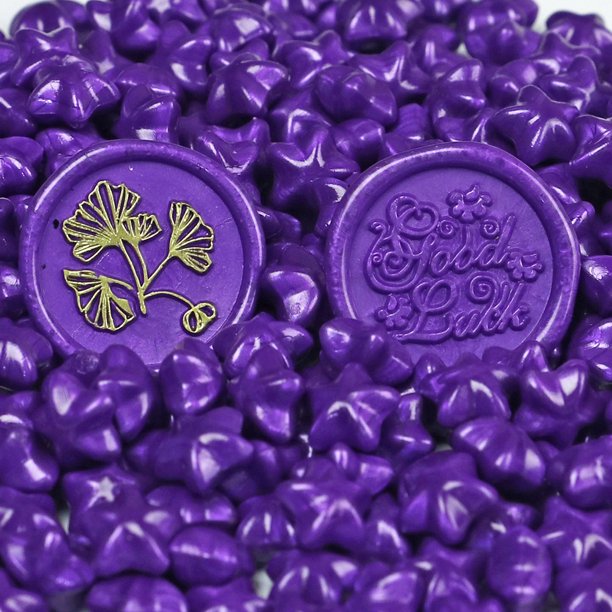 Cuadros Decorativos 100x Star Retro Sealing Wax Bead Fire Painting Grano para sello (púrpura)