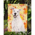 thumbnail image 3 of White Staffie Bull Terrier Fall Garden Flag, 3 of 5