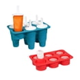 thumbnail image 4 of KOMOO 6 Grids Collapsible Popsicles Molds Silicone Ice Pop Molds,Easy Release Ice Cream Mold,Reusable Popsicle Stick with Drip-Guards for Homemade Popsicles and Ice Cream BPA Free, 4 of 7