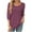 Purple, variant on Womens Tops Fall 2024 Pleated Long Sleeve Round Neck Casual Loose Solid Color Top Pink S