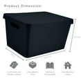 thumbnail image 4 of Simplify 5.61 gal Plastic Storage Boxes, Charcoal, 4 of 5