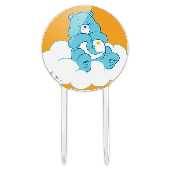 Acrylic Care Bears Bedtime Bear Cake Topper Party Decoration for Wedding Anniversary Birthday Graduation