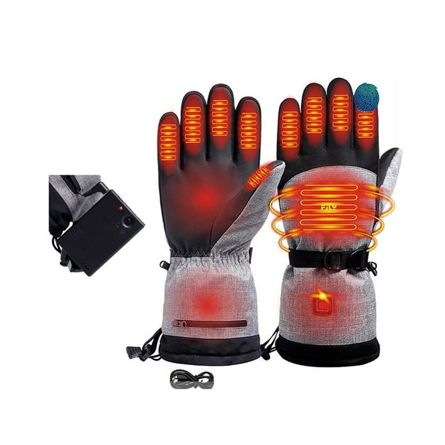Calentadores de manos eléctricos para actividades al aire libre, guantes de invierno para correr y escalar