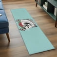 thumbnail image 4 of Horses Poppy Flowers Runner Rugs 2x6 ft Animal Red Floral Vintage Teal Blue Washable Hallway Rugs Non-Slip Floor Mats Absorbent Carpet Bedside Runners for Bedroom Kitchen Bathroom Laundry Room, 4 of 9
