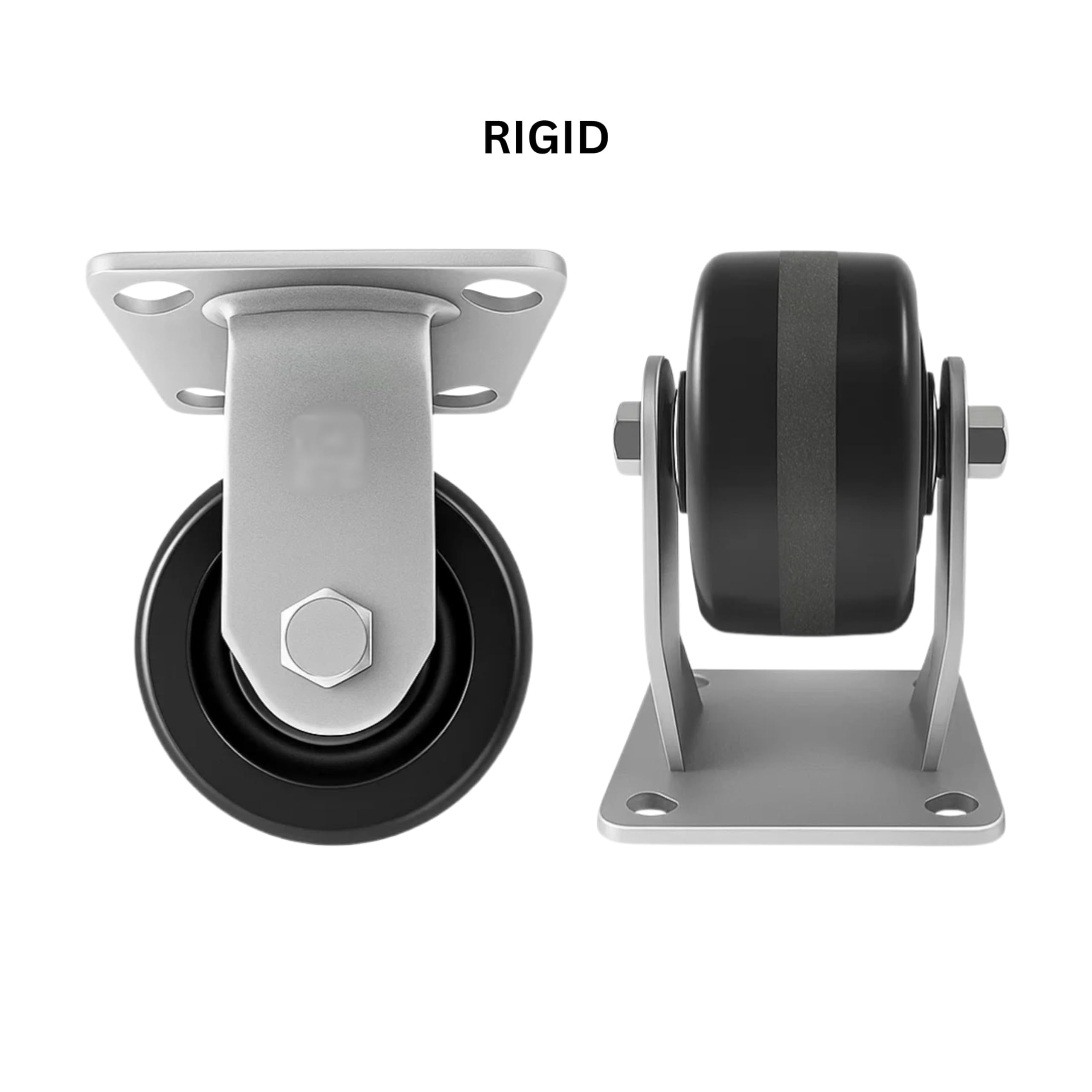 4 Heavy Duty Caster Set 4" Phenolic Wheels - 4 Rigid