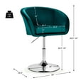 thumbnail image 2 of Gymax Set of 2 Modern Velvet Chair Height Adjustable Bar Stool Swivel Green, 2 of 10