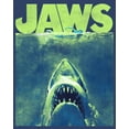 thumbnail image 2 of Boy's Jaws Neon Poster  Pull Over Hoodie Navy Blue Heather Medium, 2 of 4