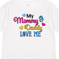 thumbnail image 4 of Inktastic My Mommy and Daddy Love Me with Hearts Boys or Girls Long Sleeve Toddler T-Shirt, 4 of 5