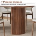 thumbnail image 6 of Hommpa 71" Dining Table for 6,Modern Oval Kitchen Table With Wood Strip Base,Long Dining Room Tables for Kitchen Dining Room Living Room,Walnut, 6 of 13