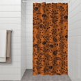 thumbnail image 2 of Halloween Floral Pumpkin Pattern Shower Curtain 36"x72" ,Bathroom Decorative Shower Curtains Set with 12 Hooks,Modern Waterproof Washable Shower Curtain, 2 of 6