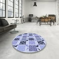 thumbnail image 4 of Ahgly Company Machine Washable Indoor Rectangle Transitional Heavenly Blue Area Rugs, 5' x 8', 4 of 7