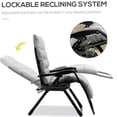 thumbnail image 4 of COSMOS Outsunny Zero Gravity Lounge Chair, Reclining Patio Chair with Padded Cushion & Side Tray, Steel Frame for Indoor Outdoor Use, Gray, 4 of 9