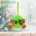 thumbnail image 2 of Lwlmwt Christmas Ornaments Balls, 6 Pack Plush Christmas Tree Hanging Baubles with Bow, Decorative Green Pendants for Bedroom, Living Room Holiday Party & Thanksgiving Decor, 2 of 8