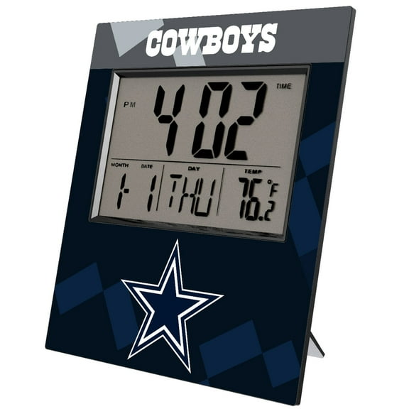 Keyscaper Dallas Cowboys Color Block Digital Desk Clock