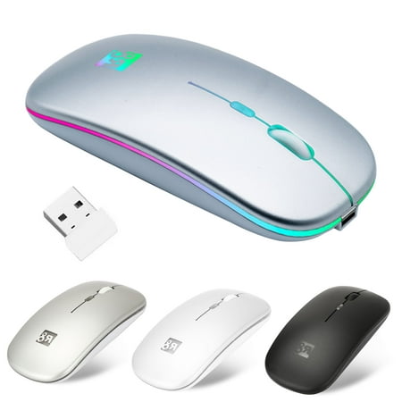 Wireless Computer Mouse, EEEkit 2.4G Slim Cordless Mouse Less Noise for Laptop Ergonomic Optical with Nano Receiver USB Mouse for Laptop, Deskbtop, MacBook