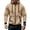 Khaki, variant on Hoodie for Men Ofreoo Men's Casual Solid Color Outdoor Zipper Long Sleeve Warm Hoodie Jacket