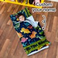 thumbnail image 2 of AOLOA Personalized Toddler Nap Mat for Daycare, Custom Name Kids Sleeping Bag with Pillow and Blanket for Preschool Kindergarten, Dark Blue Dinosaur Design Nap Mats Easy Carry, 2 of 8