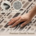 thumbnail image 6 of ODIKA 4'x6' Beige Brown Geometric Bark Pattern Washable Area Rug Intricate Motif with Modern Flair for Dorm Room, Small Living Stain Resistant Low Profile, Easy Care, 6 of 7