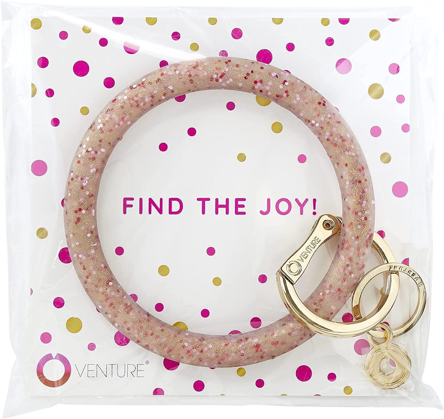 Oventure, The Original Bracelet Keychain, Silicone Big O Key Ring, Limited Edition Confetti Gift Package (Red Hot Confetti)‚Ä¶