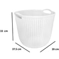 thumbnail image 4 of Cesto Para Ropa Organizador Tipo Tejido Plástico Blanco, 4 of 4