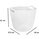 thumbnail image 4 of Cesto Para Ropa Organizador Tipo Tejido Plástico Blanco, 4 of 4