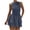 Blue, variant on Women's Puff Dress Checkered Sleeveless V-Neck Casual Party Cocktail Knee-Length A-Line Dress, Red M
