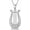Style 5, variant on 925 Sterling Silver Musical Instrument Pendant Necklace, Women's Musical Pendant, Piano Keyboard/Flute/Harp/Guitar/Saxophone, Inlaid with Cubic Zirconia, Jewelry Gift for Music Lovers