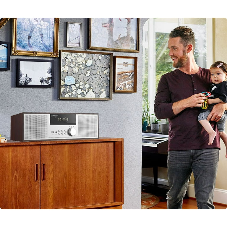 LONPOO LP-816 Bluetooth Home Stereo System, 40 Watts RMS CD