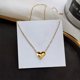 thumbnail image 3 of Xiao Hua Gargantilla con forma de corazón de amor, cadena chapada en oro y plata, 3 of 3
