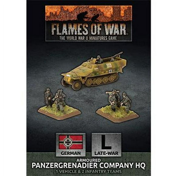 Flames Of War German Panzergrenadier Company HQ Fin de Guerre Nouveau