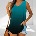thumbnail image 4 of SCSAlgin Womens Summer Tops Sexy V Neck Tank Top Loose Fit Cute Printed Workout Sleeveless T Shirts, 4 of 7