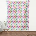 thumbnail image 4 of Ambesonne Butterfly Fabric by the Yard Upholstery, Vibrant Floral Happy, 1 Yard, Multicolor, 4 of 5