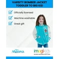 thumbnail image 2 of Disney Moana French Terry Varsity Bomber Jacket Toddler to Big Kid, 2 of 5