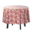 thumbnail image 1 of Vargottam Nappe Ronde Intérieure/extérieure 58 Pouces Nappe Imperméable pour Patio, Couvertures de Table Printemps/été pour Jardin Table Circulaire/bbqs/pique-Nique - Rouge, 1 of 8