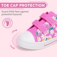 thumbnail image 6 of Toddler Sneakers for Girls Low Top Canvas Shoes Kids Casual Adjustable Straps Walking Shoes, Daisy, Size 1, 6 of 8