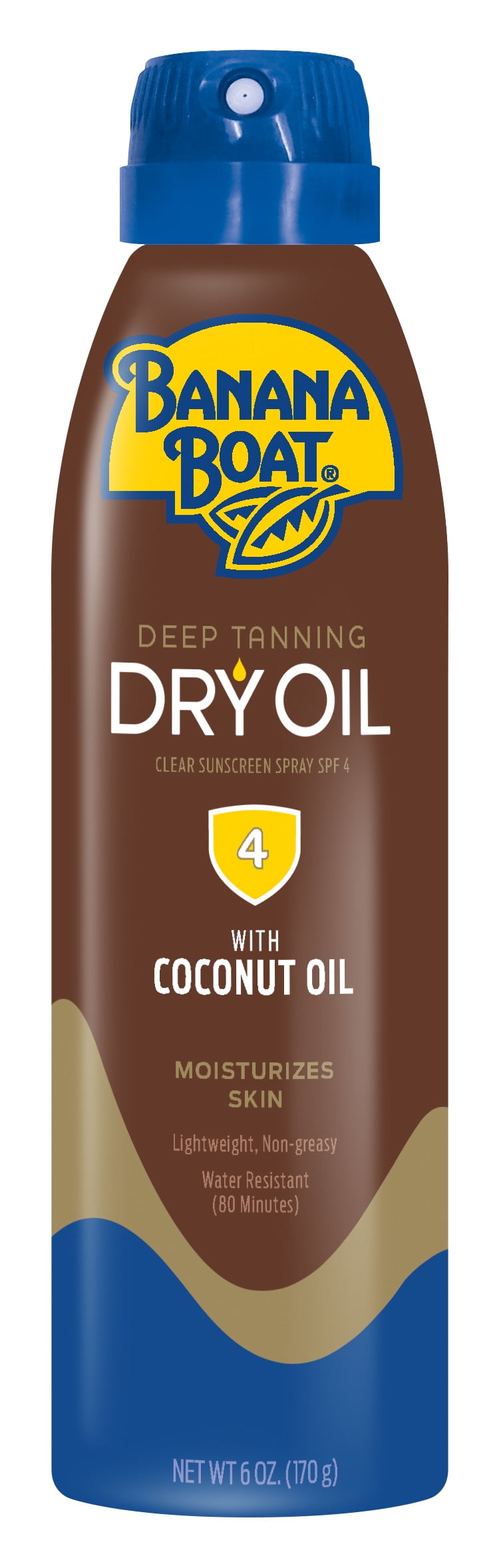 Banana Boat Dry Oil Clear Sunscreen Spray SPF 4, 6 Oz.