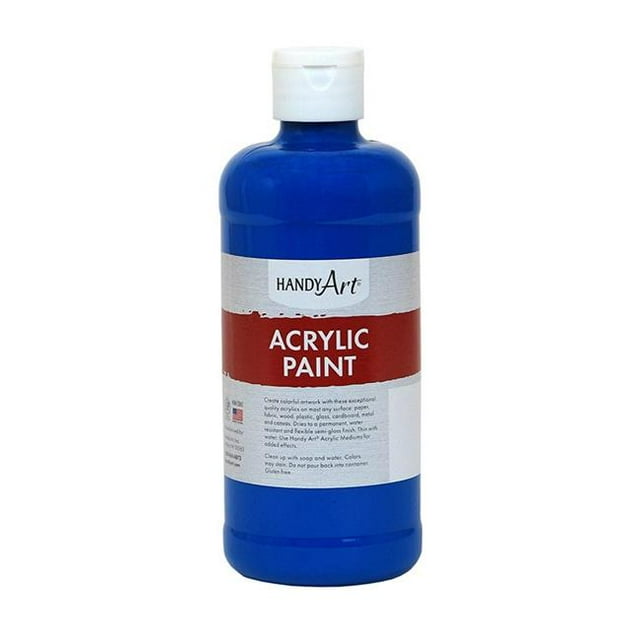 Rock Paint & Handy Art RPC101060-3 16 oz Acrylic Paint, Phthalo Blue - 3 Each