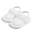 thumbnail image 4 of Baby Sweetie Baby Girls Sandals Cute Plush Patchwork Princess Flats Casual Walking Shoes for Newborn Infant Toddler, 4 of 9