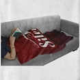 thumbnail image 6 of Saying Soft Flannel Fleece Throw Blanket, Keep Silence Typographic Phrase Hand Writing Inscription Print, Cozy Plush for Indoor and Outdoor Use, 60" x 80", Red Maroon and White, by Ambesonne, 6 of 6