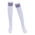 thumbnail image 2 of Calcetines Altos Medias de Cristal con Rayas Azul Roja Sunnimix, 2 of 7