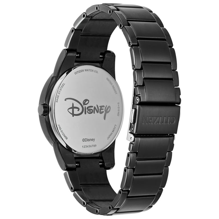 Citizen Men's Eco-Drive Disney Mickey Mouse Black IP Stainless