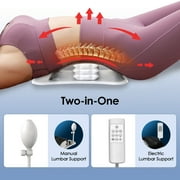 Back Stretcher with Lumbar Support, Electric Lumbar Traction Device, 15-Level Electrotherapy, Dynamic Airbag 3 Stretching Modes, Spine Support Back Pain Relief Massager, with 104 Acupressure Nodes