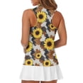 thumbnail image 4 of Whosucclay Sunflower Cow Print Womens Golf Shirt Women's Golf Shirts for Ladies, Zip Up Shirts Casual for Tennis Athletic Sport, 4 of 7