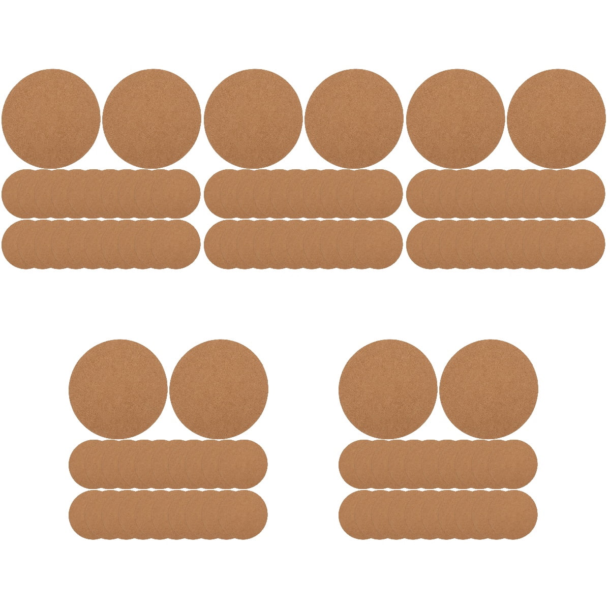 WORGEOUS 200 Sheets Round Cardboard Painting Boards Blank Paperboard Hardboards for Art Projects and Drawing Supplies