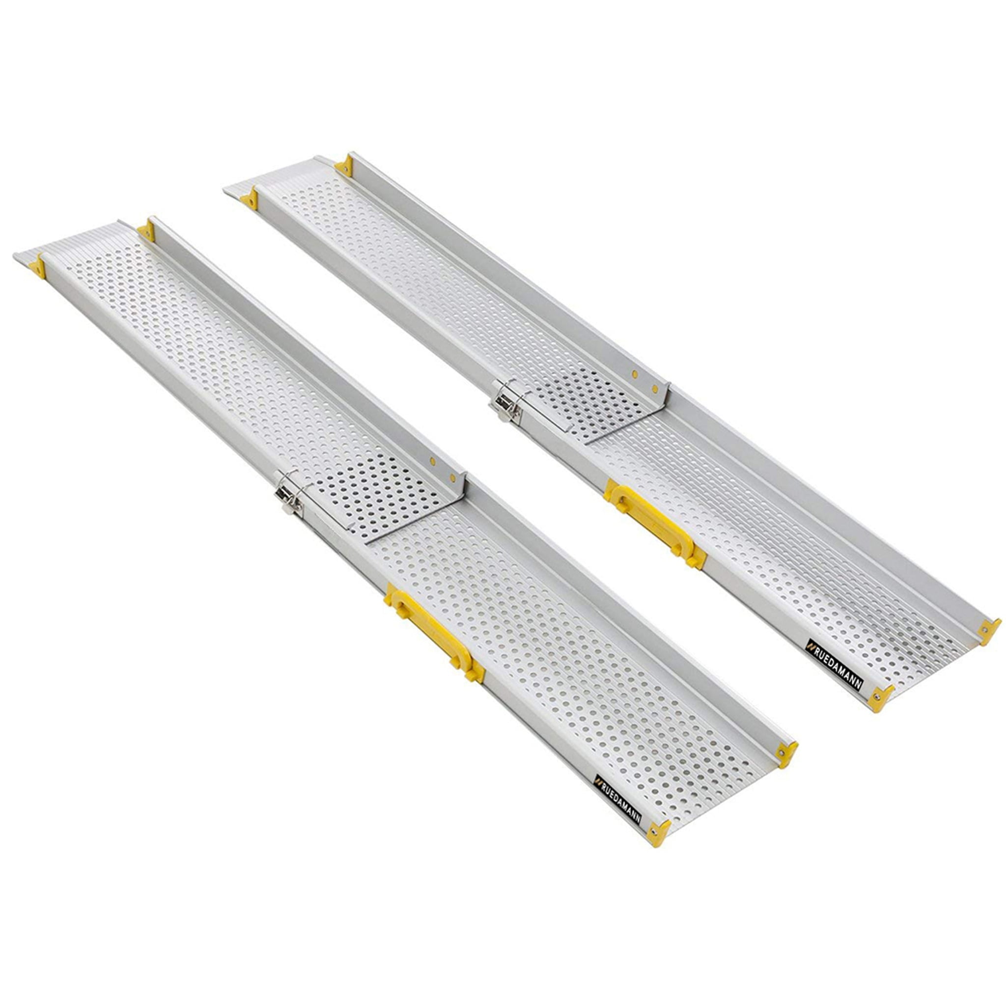 Ruedamann 6' Portable Aluminum Wheelchair Ramp,Telescoping Adjustable