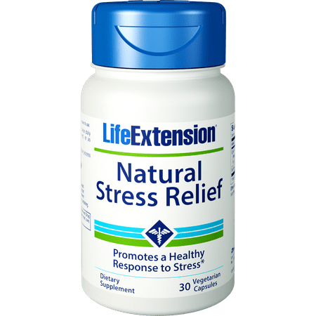 Life Extension Natural Stress Relief Vegetarian Capsules, 30 Ct