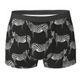 thumbnail image 6 of Men's Boxer Briefs, cool black zebra Soft Comfy Mens Underwear Boxer Briefs Breathable With Widen Waist, 6 of 7